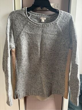 J. Crew Gray Wool Blend Crewneck Sweater